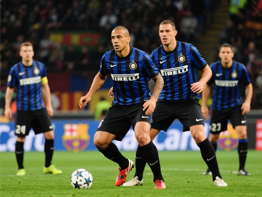 第二回合：面对巴萨的控球压制，国米采用坚